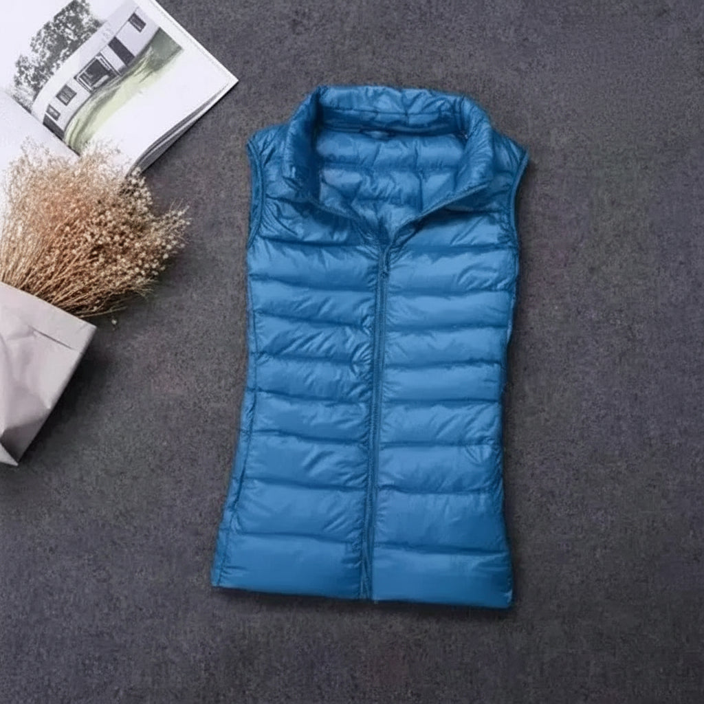 Doudoune femme sans manche légère et chaude – Gilet matelassé hiver