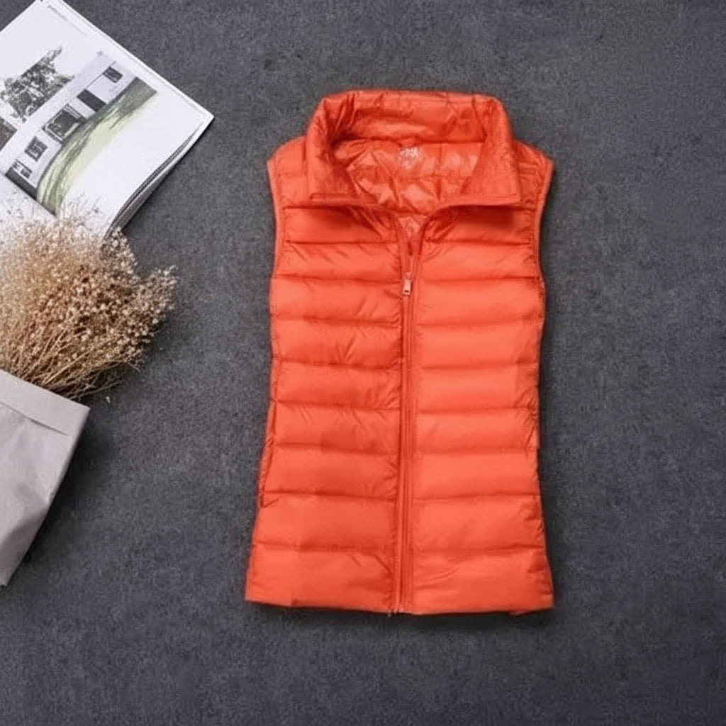 Doudoune femme sans manche légère et chaude – Gilet matelassé hiver