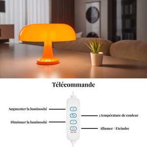 Lampe de table LED Champignon Bauhaus tactile