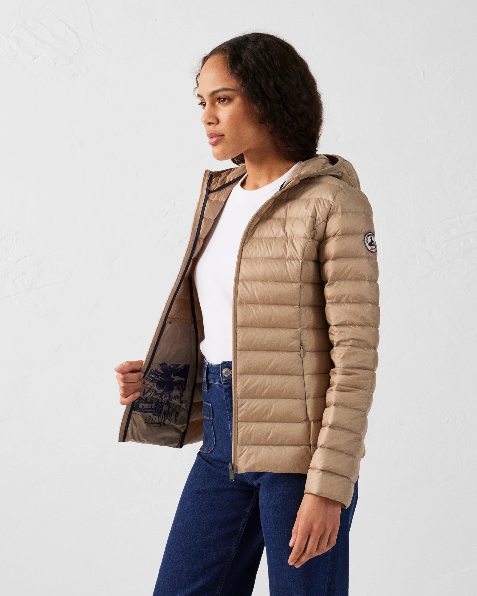 doudoune femme jott elora beige légère chaude hiver