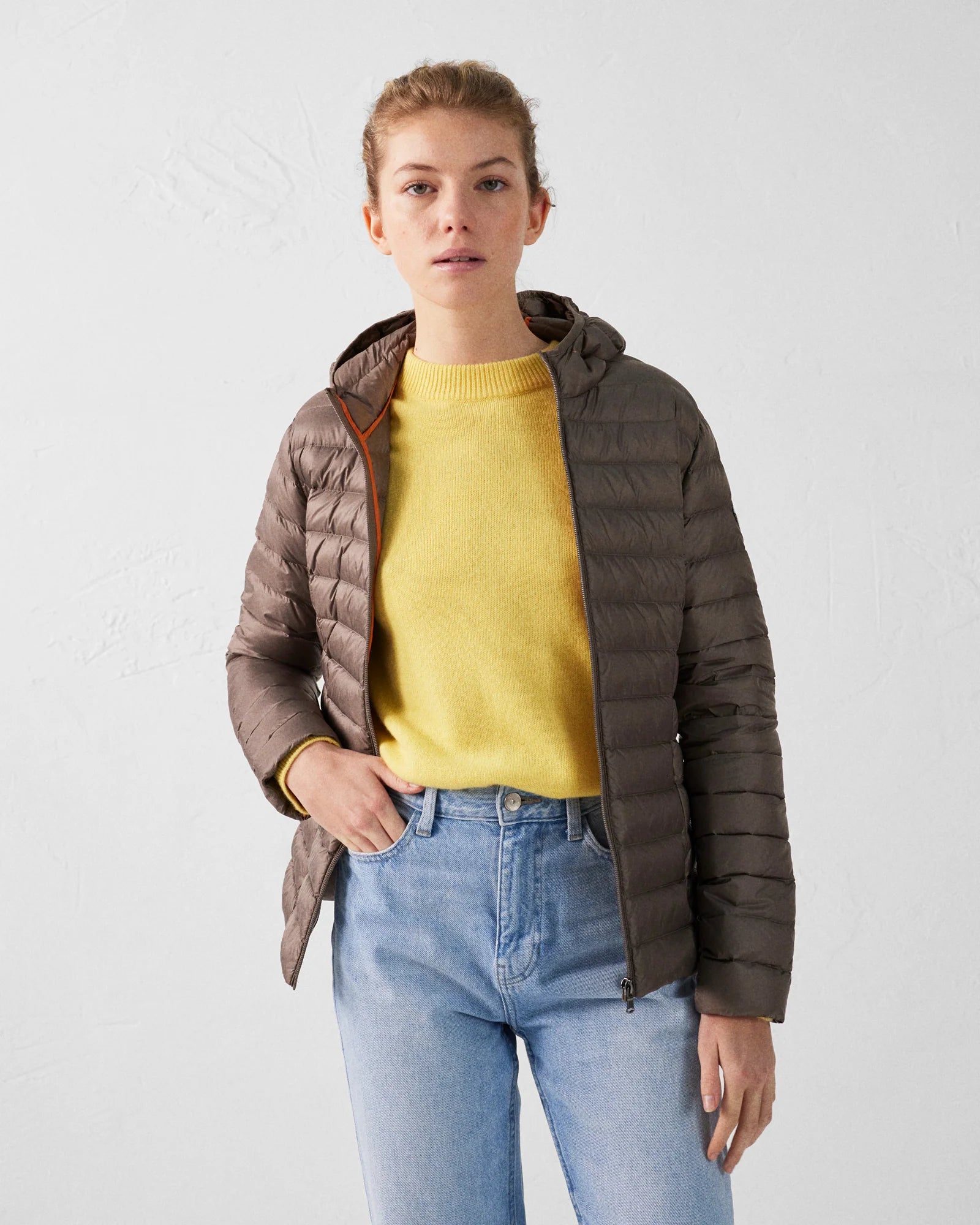 doudoune femme jott elora brun légère chaude hiver