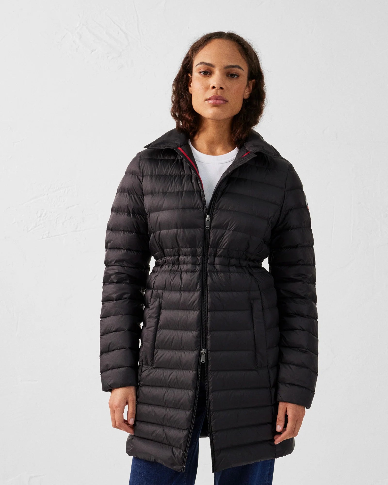 manteau femme hiver long capuche jott noir