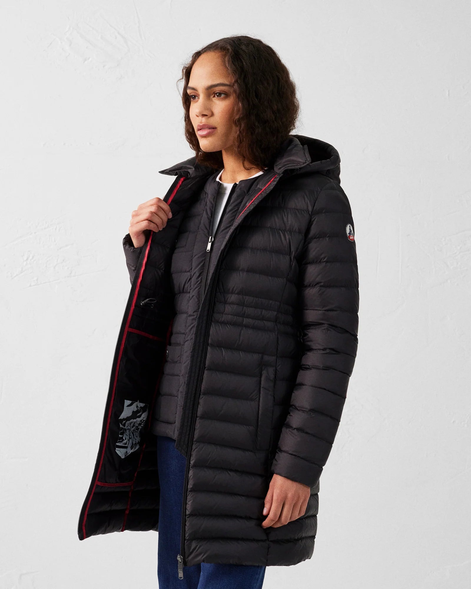 manteau long femme élégant jott capuche amovible