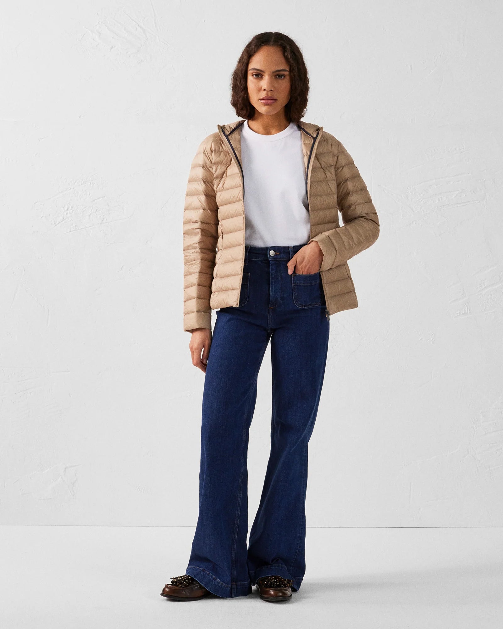 parka femme beige chaude et légère jott elora