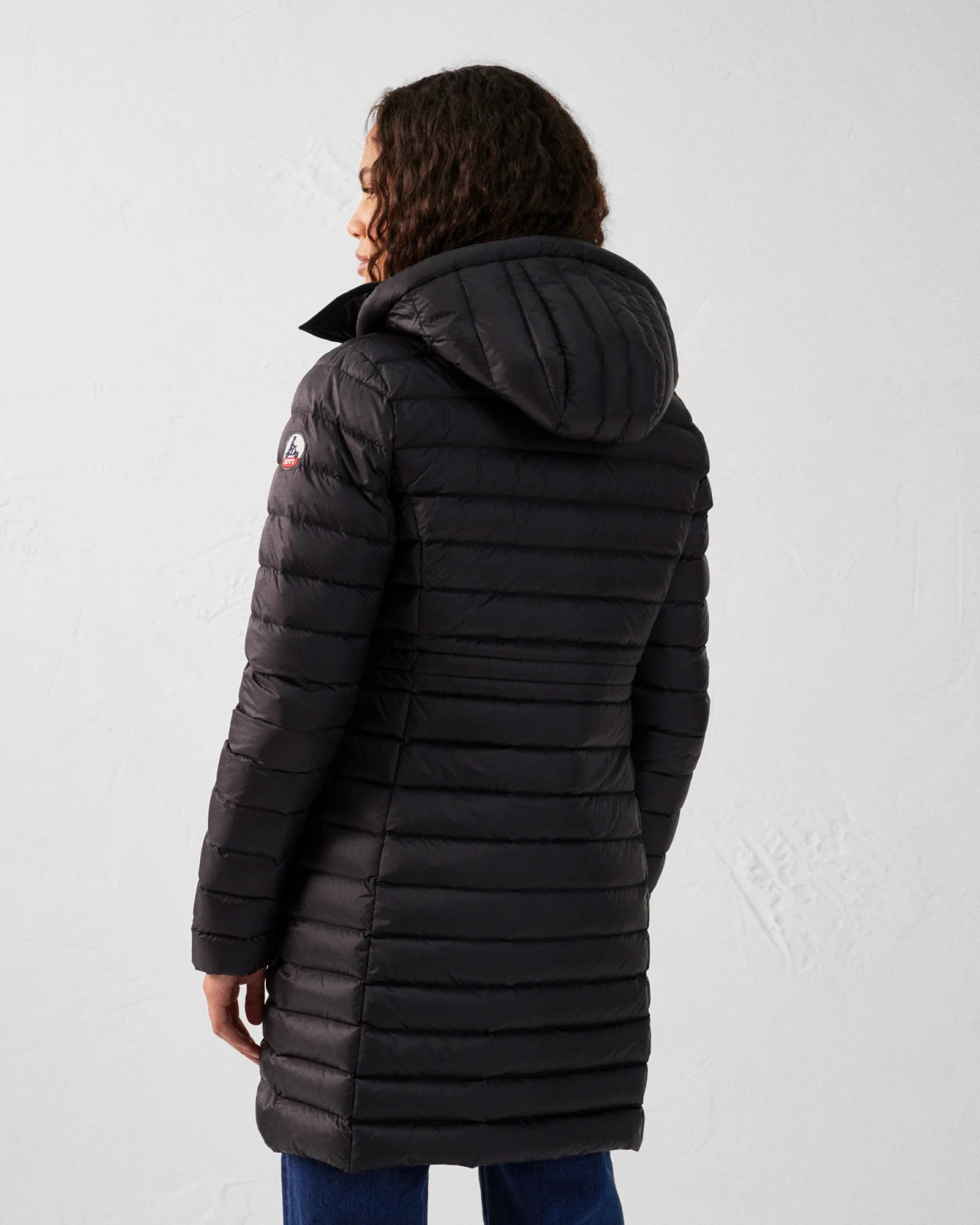 parka femme longue capuche noire élégante jott