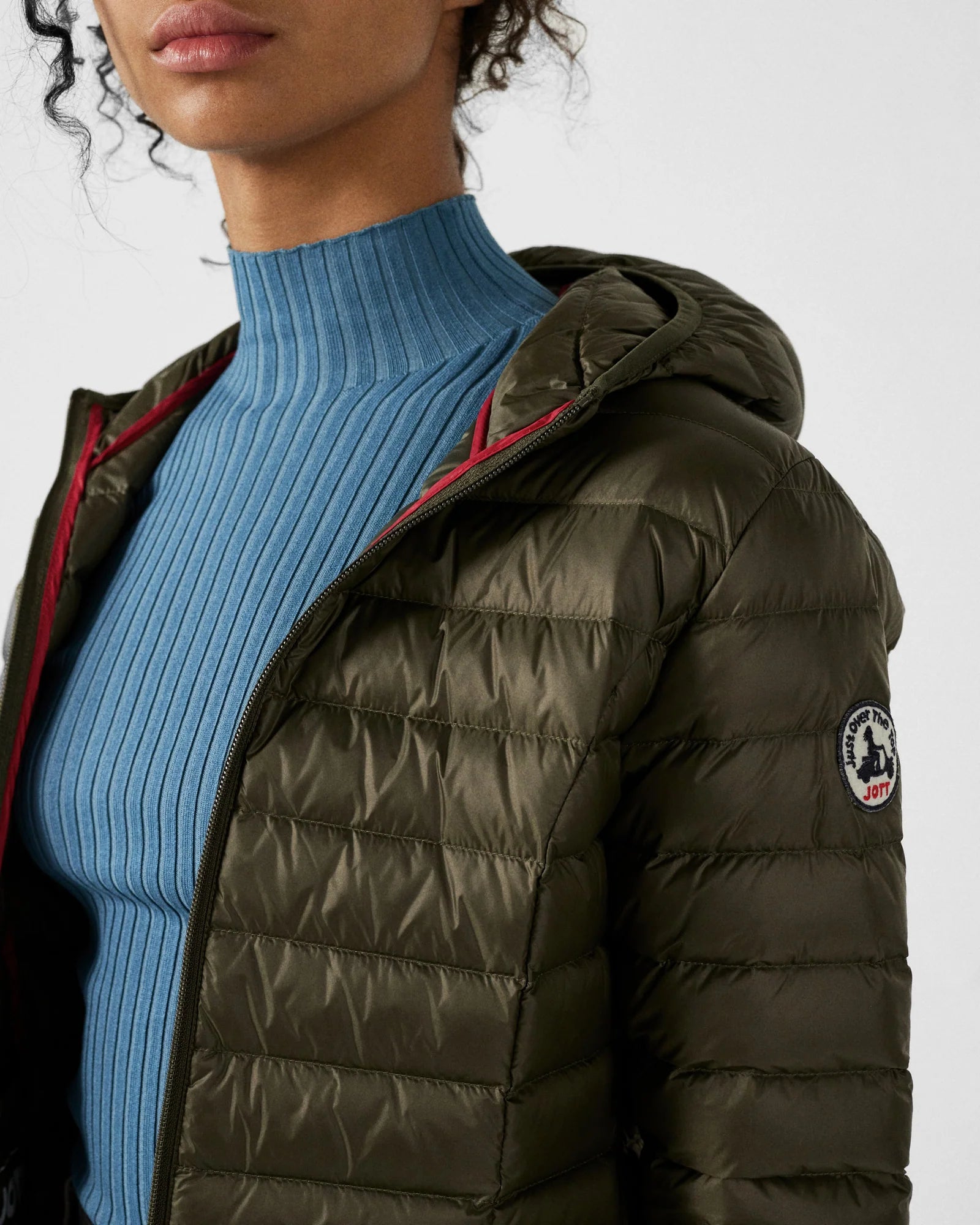 veste femme capuche chaude khaki jott elora hiver